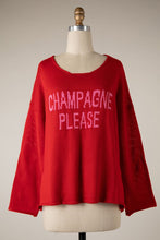 Load image into Gallery viewer, ”Champagne Please&quot; Lightweight Knit Sweater
