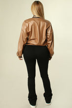 Load image into Gallery viewer, &quot;Coffee&quot; Leather Bomber Jacket
