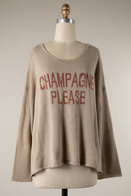 Load image into Gallery viewer, ”Champagne Please&quot; Lightweight Knit Sweater
