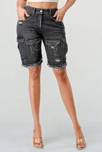 Load image into Gallery viewer, MULTI POCKET DENIM CARGO SHORTS
